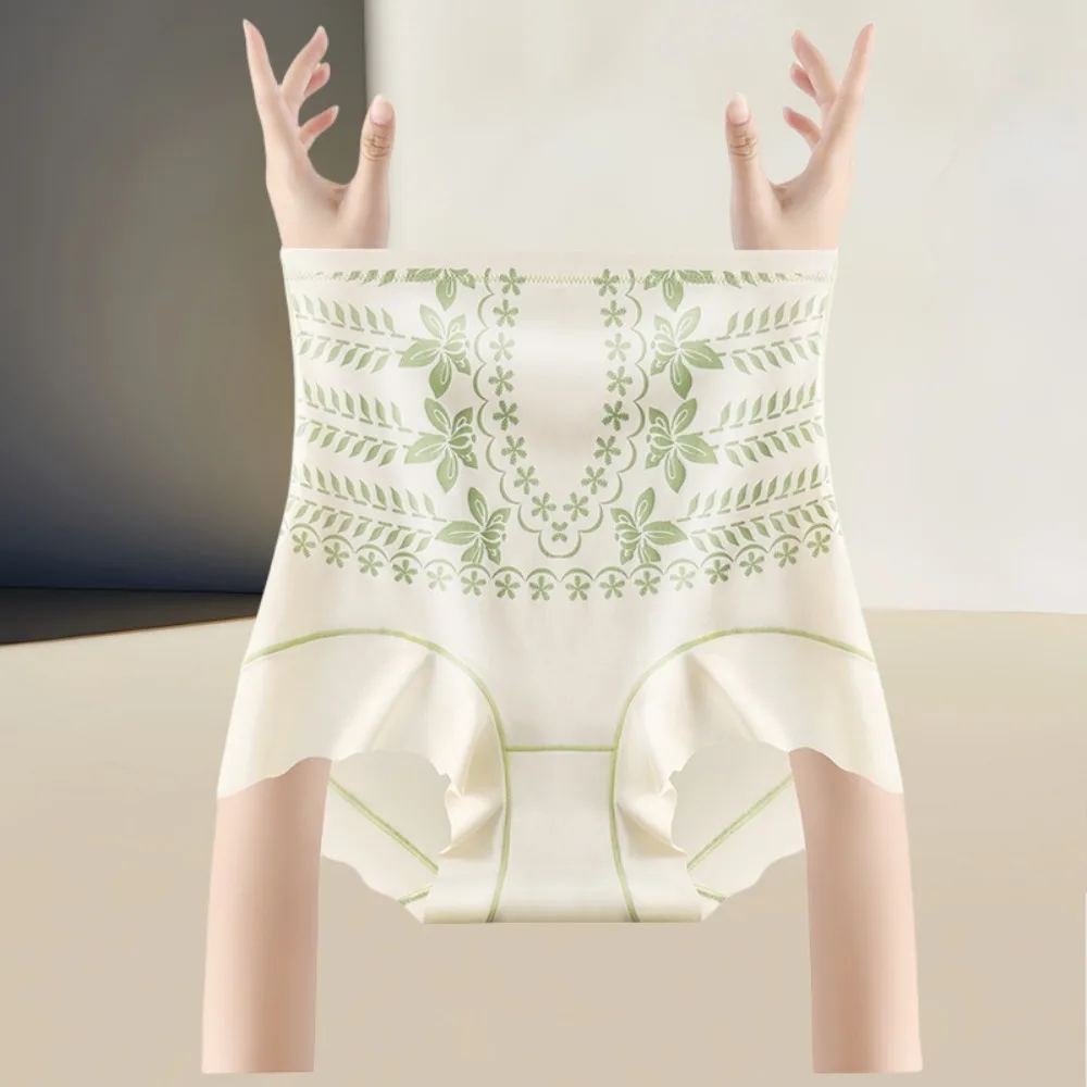 Послеродовой формирователь тела с высокой талией, хлопковые трусики с поясом в промежности, трусы с цветочным принтом, бесшовные трусы с подтяжкой живота