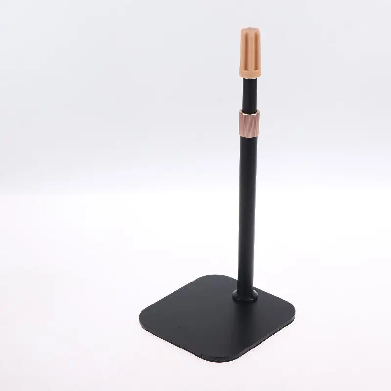 【BA】1Pcs Adjustable Wig Head Stand With Stable Iron Base Universal Bracket For Home Salon Wig Styling Display
