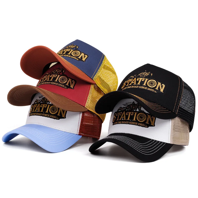 

Flat Brim Trucker Cap New Hat Baseball Letter Embroidery Summer Versatile Sunshade Casual Fashion Accessory Snapback Hat