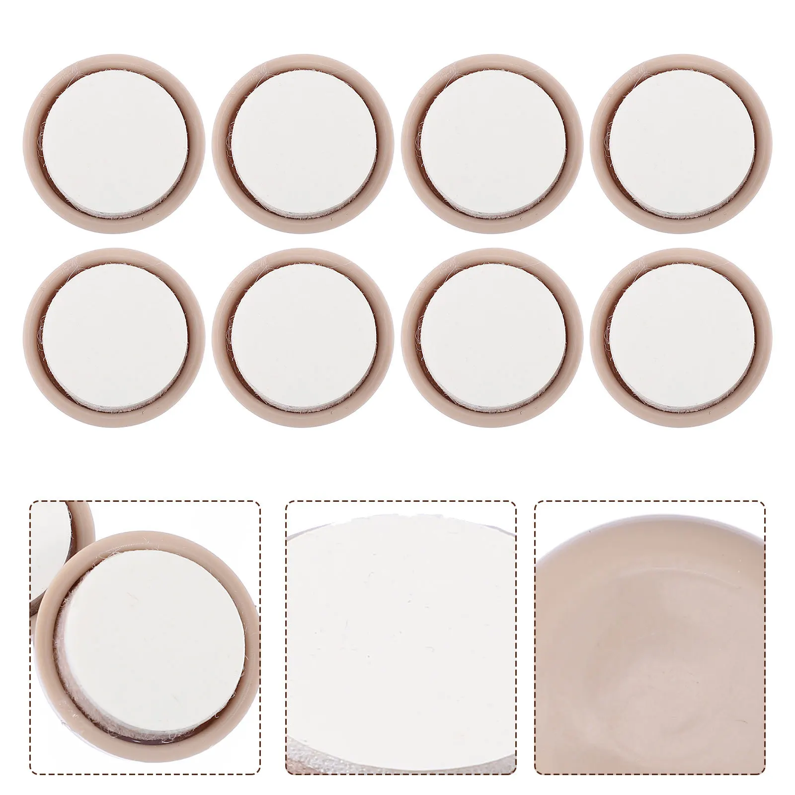 16개 가구 글라이드 패드 라운드 22mm 자체 접착식 바닥 보호대 의자 테이블 다리 소음 방지 스크래치 방지