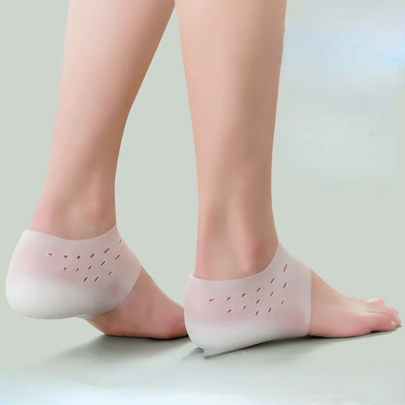 Unisex Invisible Height Increase 5CM Silicone Socks Gel Heel Pads Orthopedic Arch Support Heel Cushion Insoles Foot Massage Pad - Image 3
