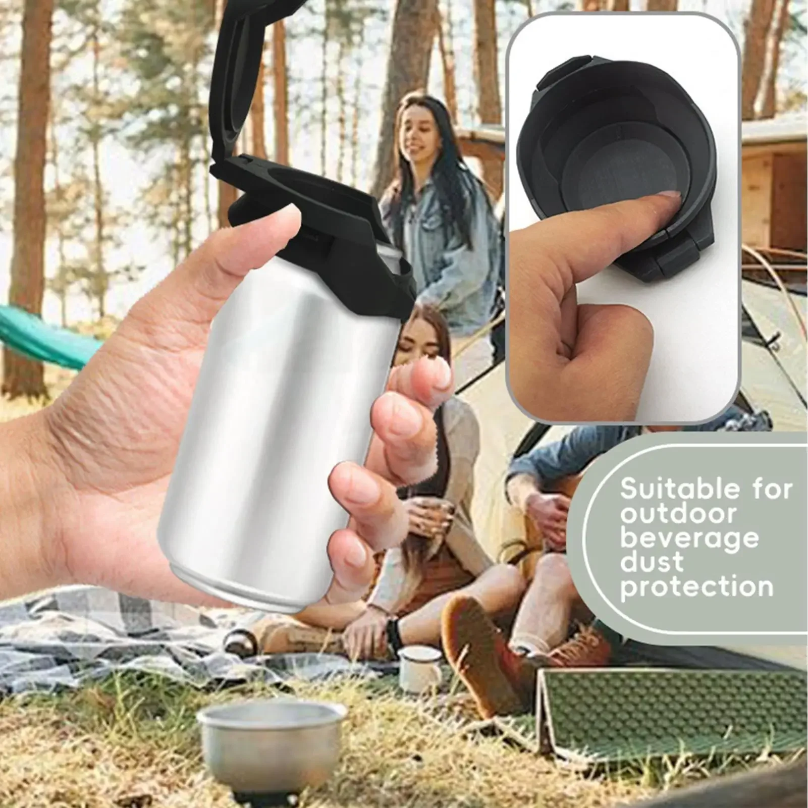 

New Hot Soda Can Lids Beer Can Protector Covers Reusable Drinking Lid Protector For Outdoor Indoor Home Beach Party School