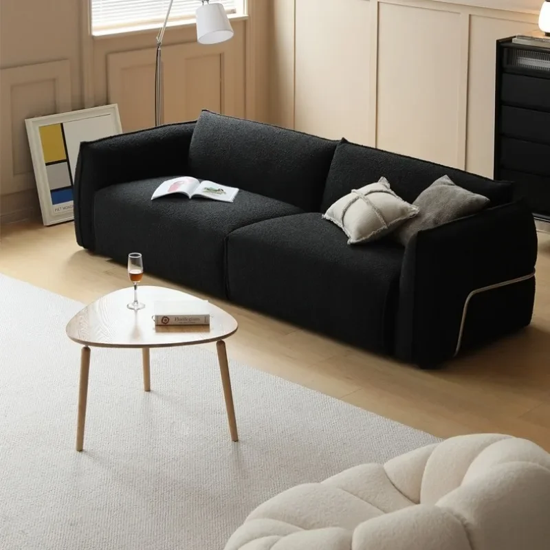 Small European Couch Modern Cozy Black Wooden Living Room Sofas Luxury Italian Houses Wohnzimmer Sofas Room Decoration