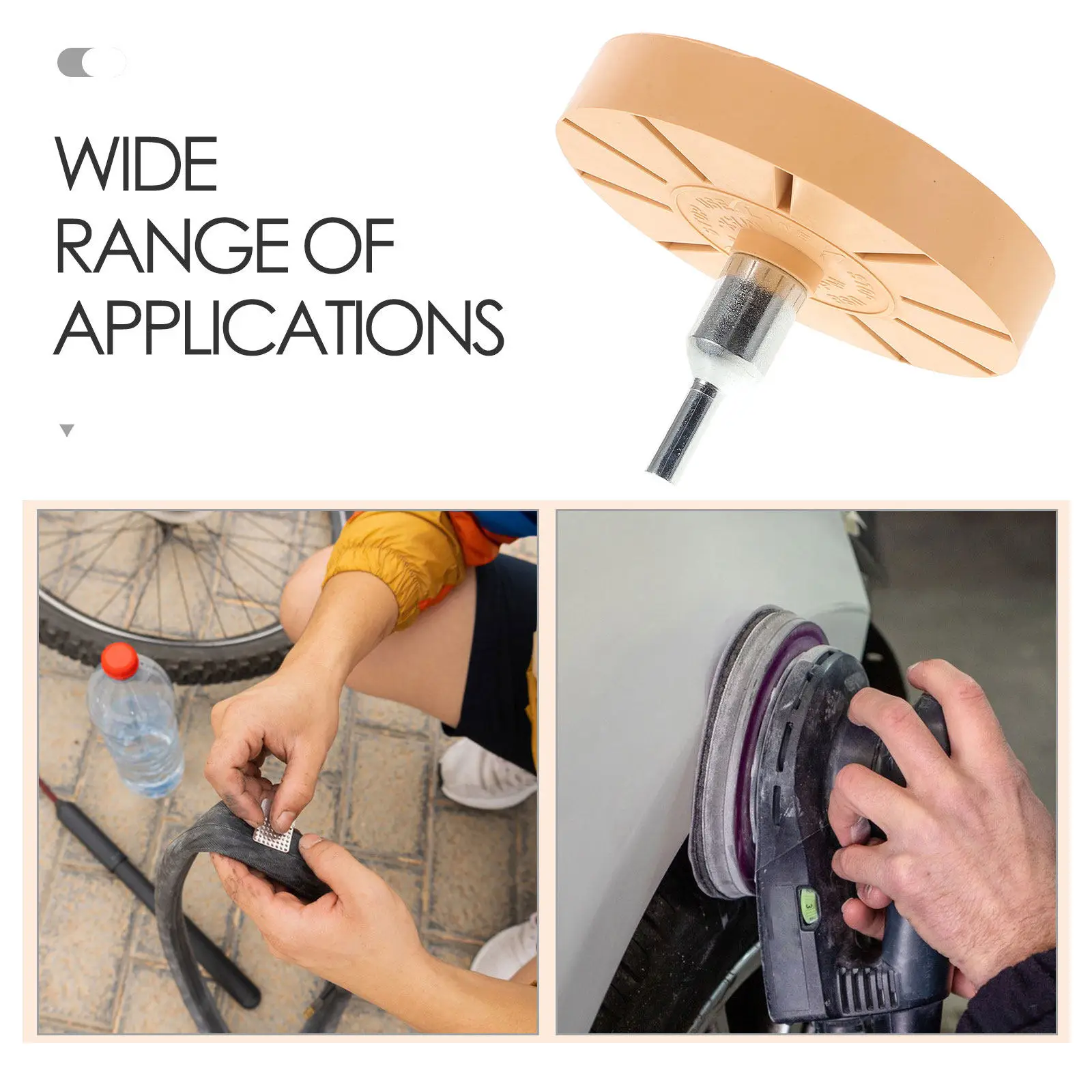 

Набор из 88-миллиметровых пневматических резиновых липучких насадок для удаления наклеек, графики и полосок с автомобильной краски, стекла и других поверхностей.