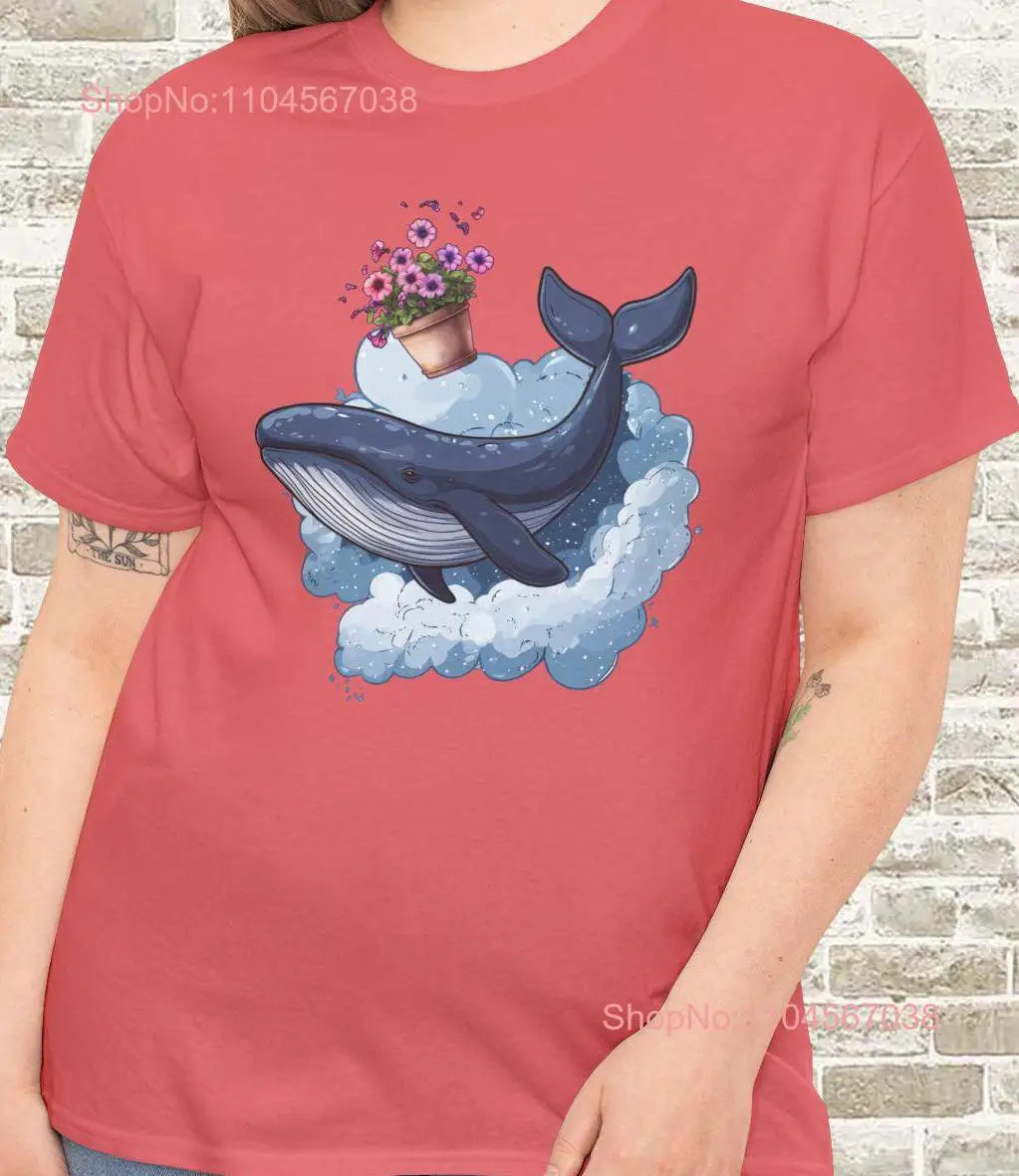 

Falling Whale and Petunias T Shirt H2G2 Hitchhiker Guide to the Galaxy Don't Panic s Flower Pot SciFi book