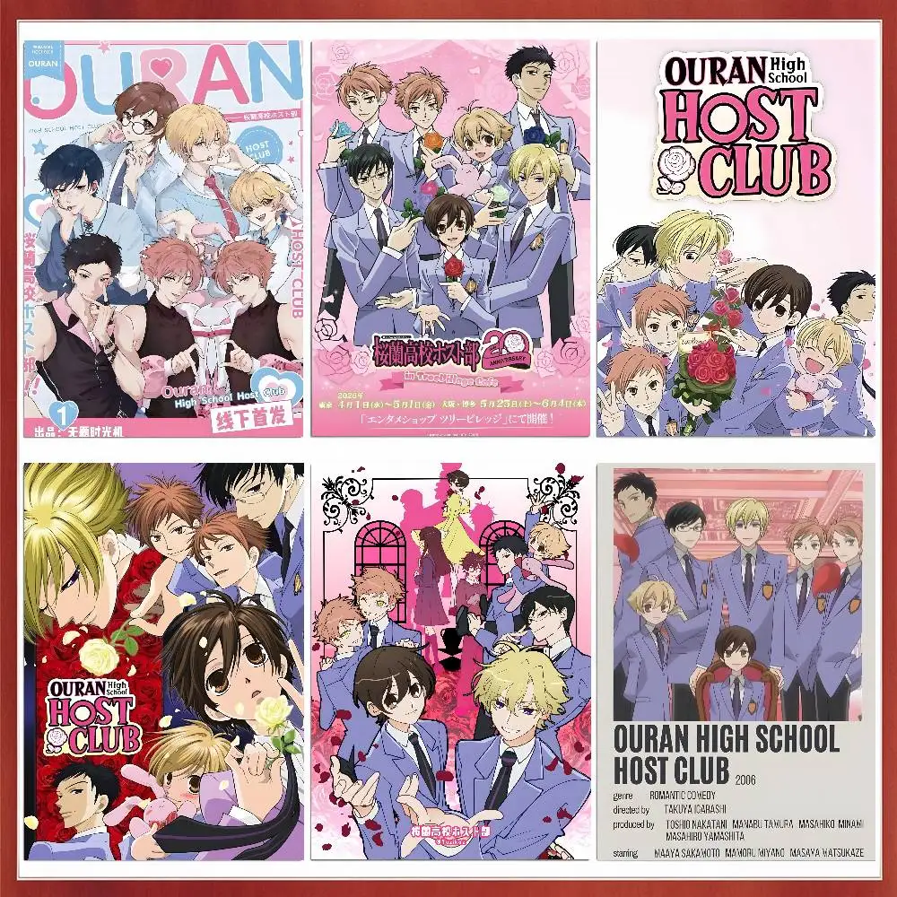 Anime Ouran High School Host Club Poster Waterproof Wall Art Sticker For Bar Living Room Vintage Decor High Quality Print