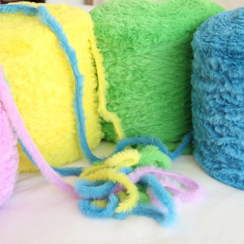 50g/Roll Faux Fur Yarn Hair Rabbit Wool Cashmere for Hand Knitting Crochet Sweater Thread Baby Clothes Scarf Fluffy Mink Yarn