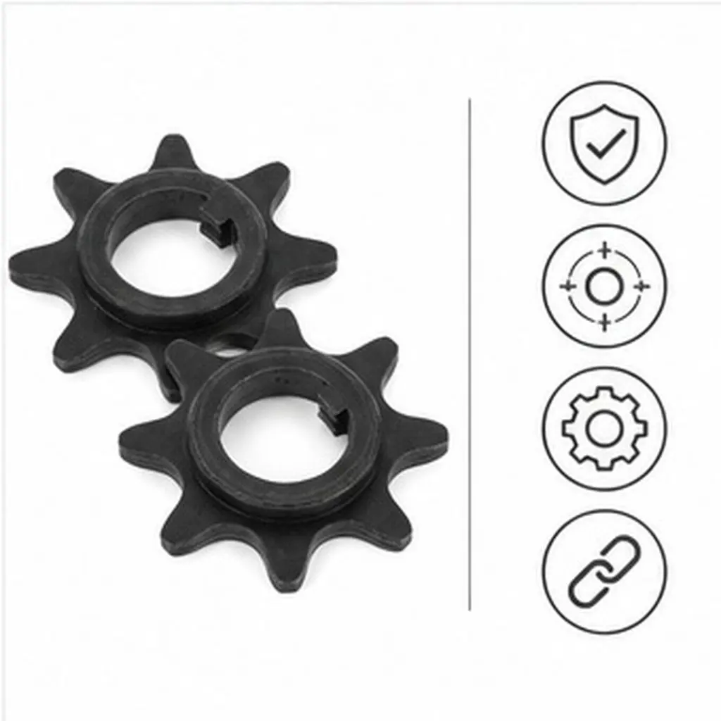 2Pcs Heavy Duty Steel Planer Sprocket Replacement Gear for Efficient Feed Motion Restoration Power Tool Planer Accessory