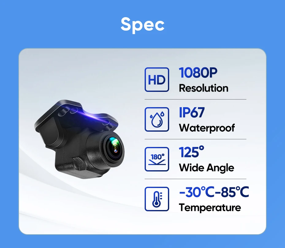 Ainavi Auto-Multimedia-Kamera 360-Grad-Kameras Rückfahrkamera Weitwinkel-Rückfahrkamera HD Dashcam AHD 1080P 720P DVR Fahrtenschreiber ADAS – Detail 7