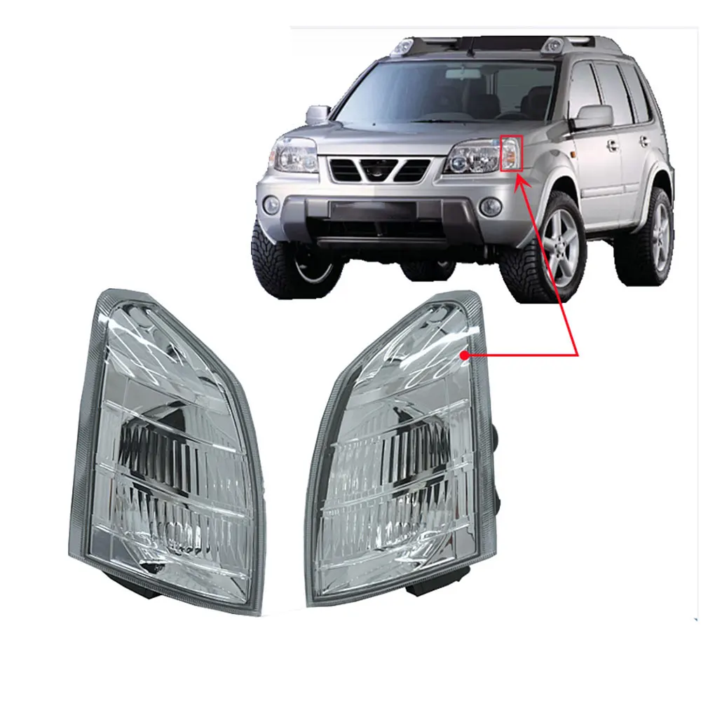 A Pair Car Corner Lights Turn Signals For Nissan X-Trail T30 2001 2002 2003 2004 2005 2006 2007