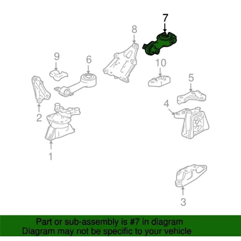 

50890-SNA-A82 Нижний крутящий момент двигателя для крепления двигателя Honda Civic 1.8L 2006-2010 гг.