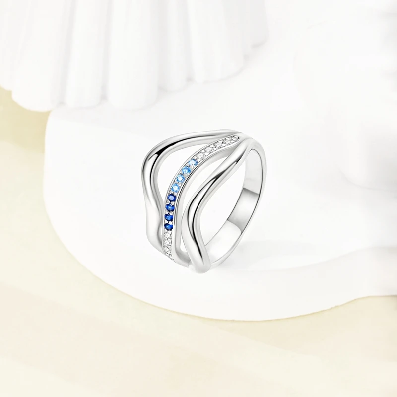 Women's Silver Plated Hollow Evil Eye Ring