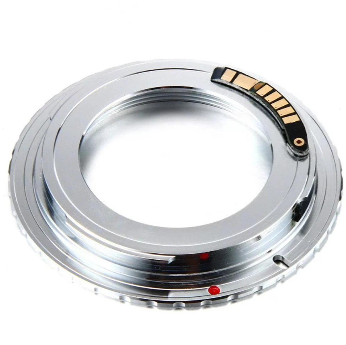 M42 to EF Camera Lens Adapter Copper Screw Mount Adaptor 3rd Chip Silver Infinite Focus Electronic Step Ring for Canon