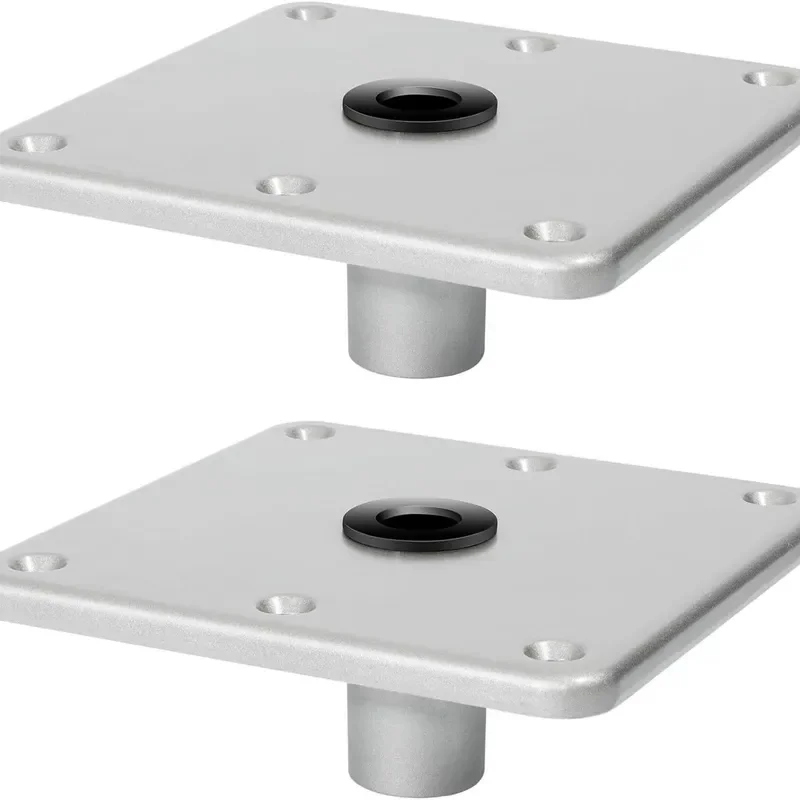 7x7 Inch Aluminum Alloy Seat Base 3/4 Inch Pin Socket Thickened Load Bearing Swivel Chair Replacement Part Heavy Duty
