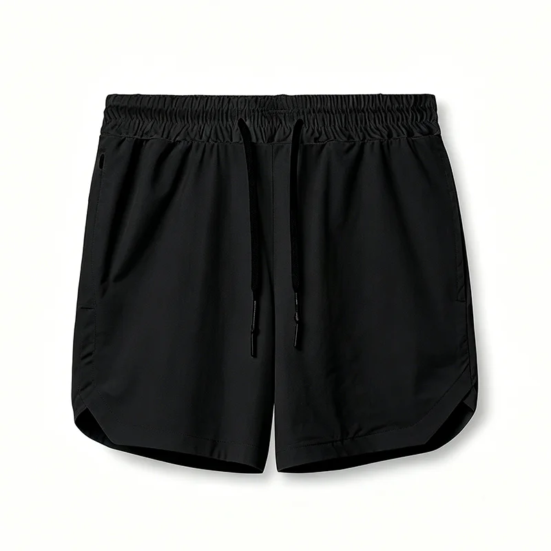 2026 Herren-Laufshorts, einlagig, gewebt, schnelltrocknend, einfarbig, für Fitness, Sport, Freizeit, Training, Sportbekleidung, kurze Hose, Neu – Detail 8