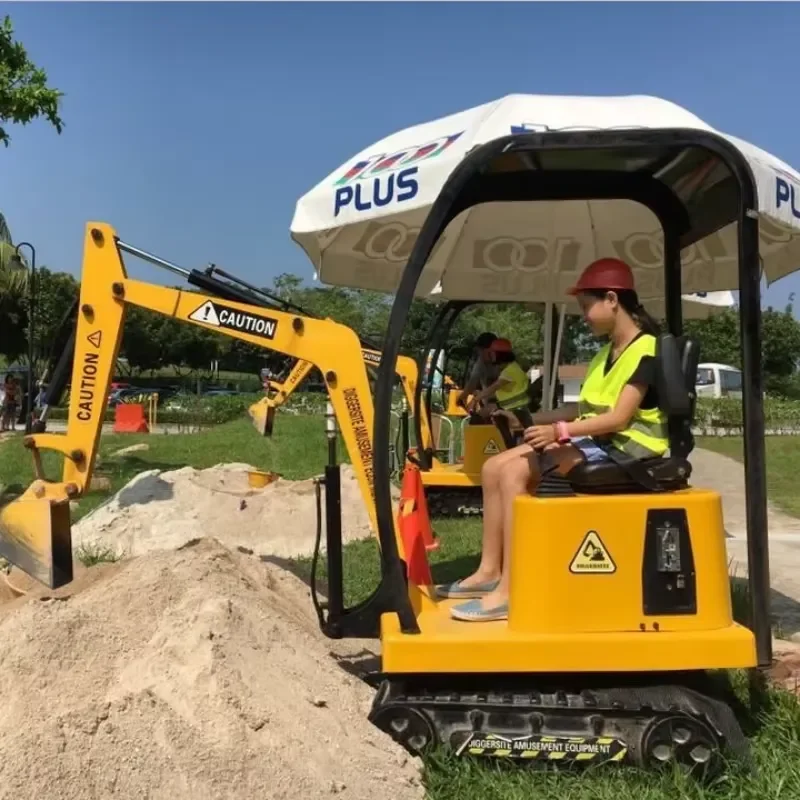 2026Hot China Manufacture Vekain Coin Operated Mini Electric Excavator Hot Ranking Kids Riding Machines for Outdoor
