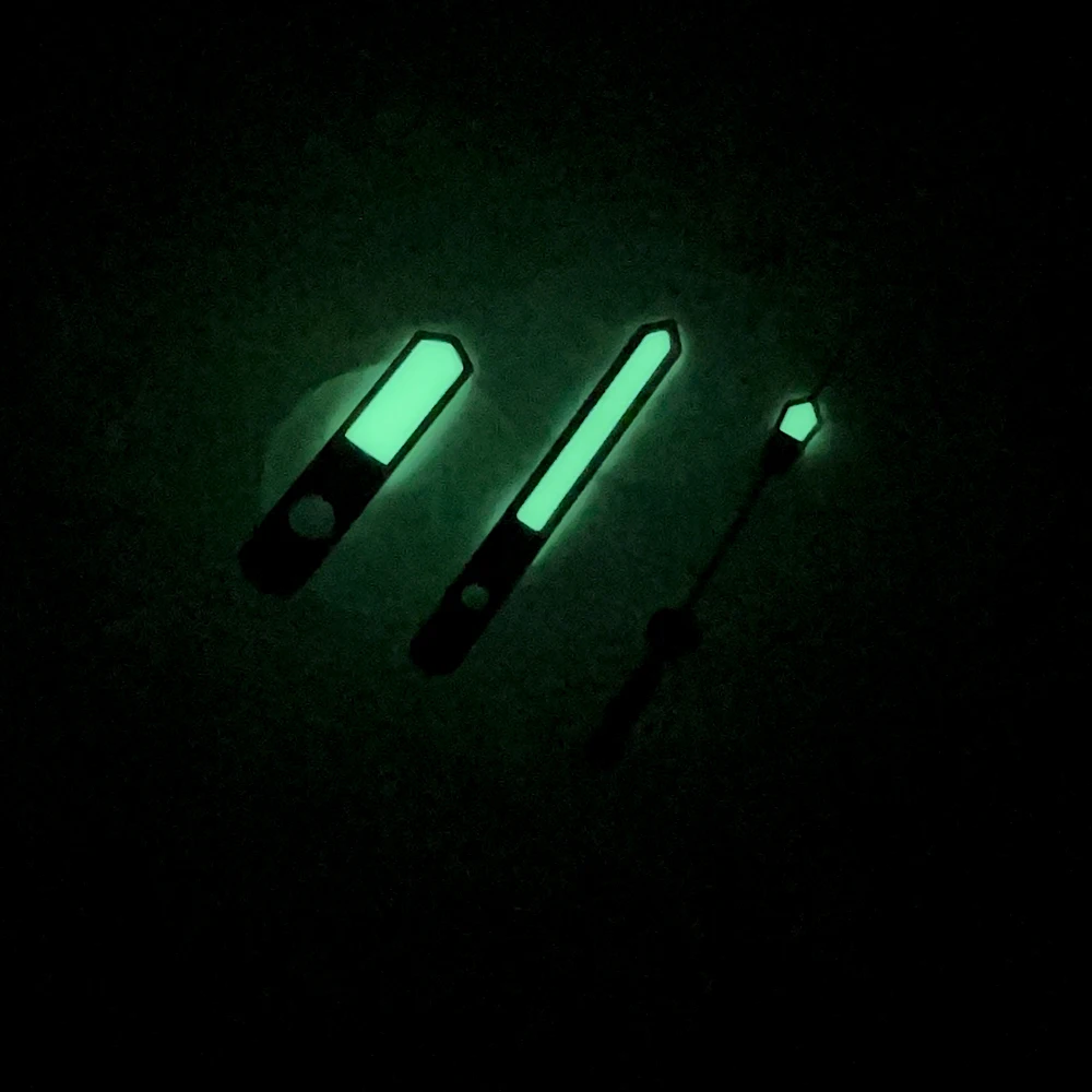 NH35 Hands in Super C3 Green Lume - for NH35A, NH36A, 4R35 7S26 movement SKX Mod MM300 Marine SBDX001 with BGW9 Lume