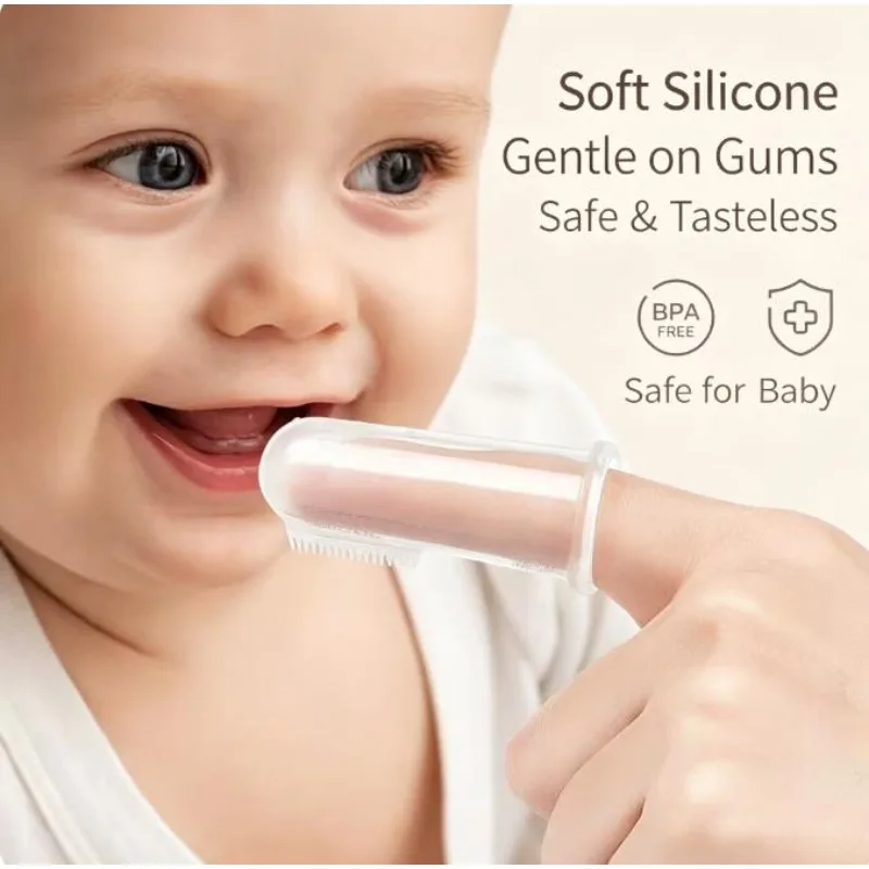 Dental Baby Teeth Brush 0 Years Old Silicone Soft Fur Baby Tongue Coating Brush Oral Cleaning Without Damaging Gums Finger Brush