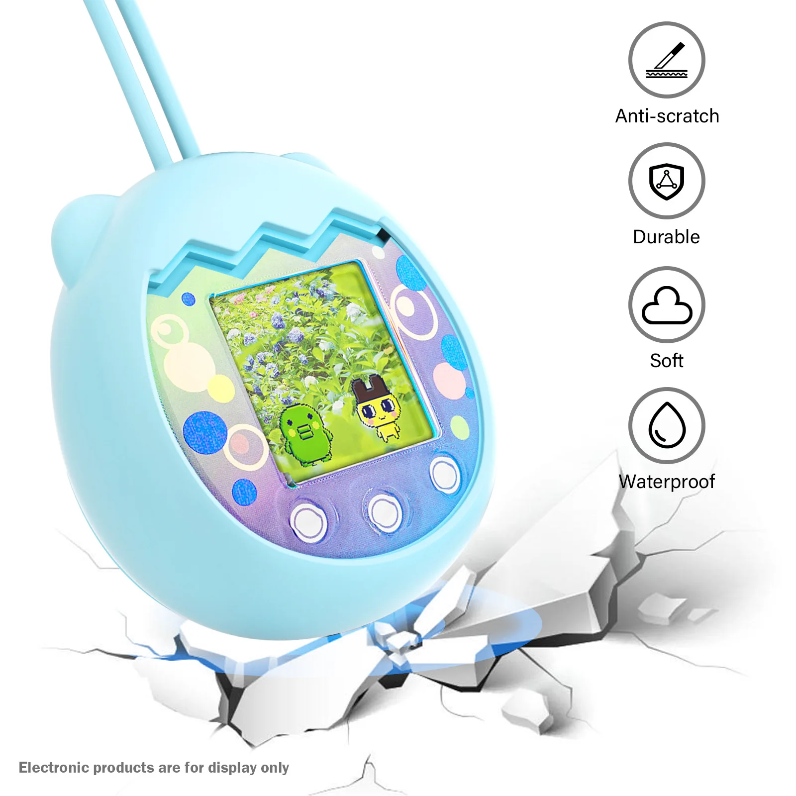 Nadaje się do Tamagotchi Silikonowe etui ochronne Silikonowe etui Słodki miś Elektroniczna maszyna do gier dla zwierząt Tamagotchi Pix Silikonowe etui