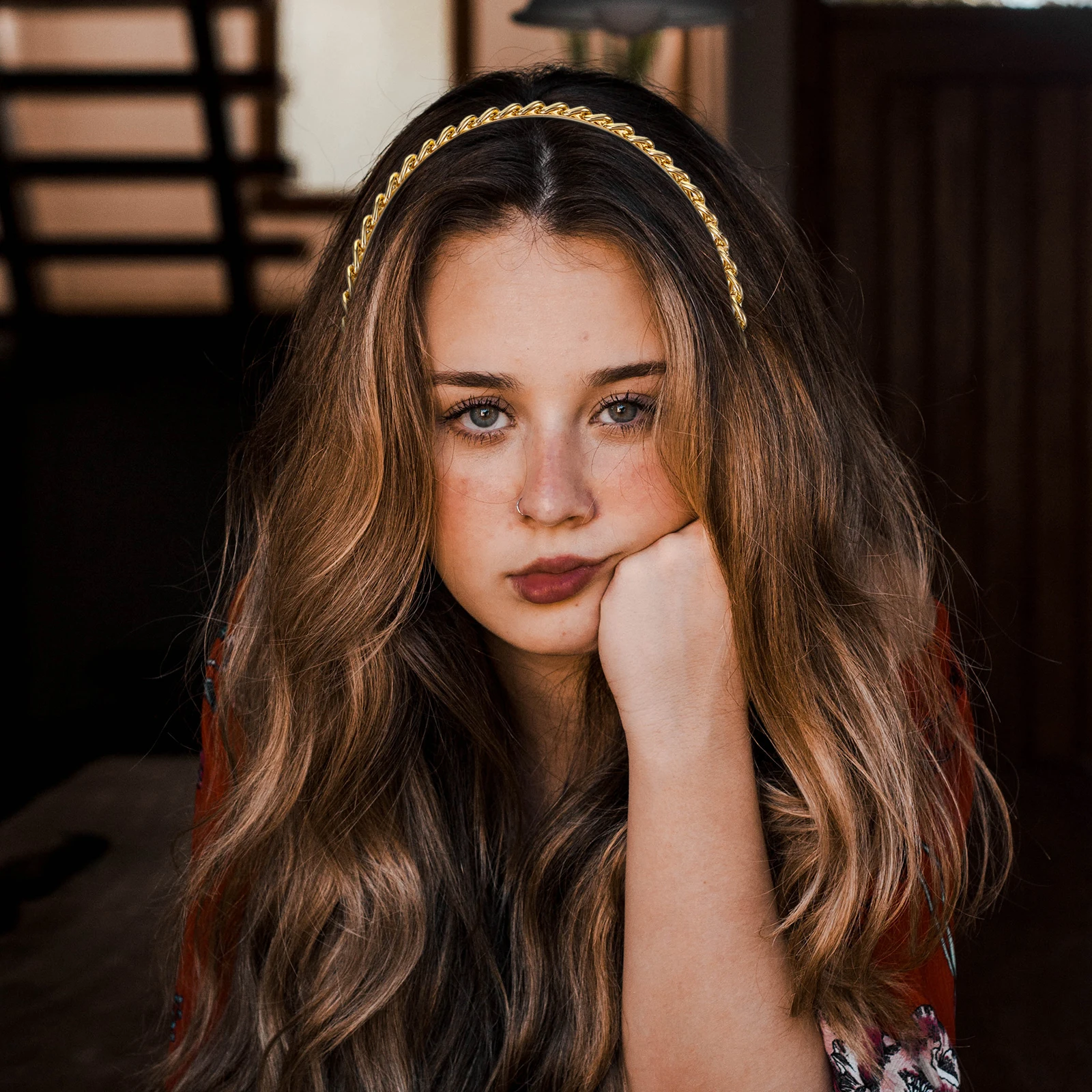 

2pcs Metal Headband For Women Creative Fashion Thin Chain Headbands Durable Bridal Hair Accessories Party Vintage