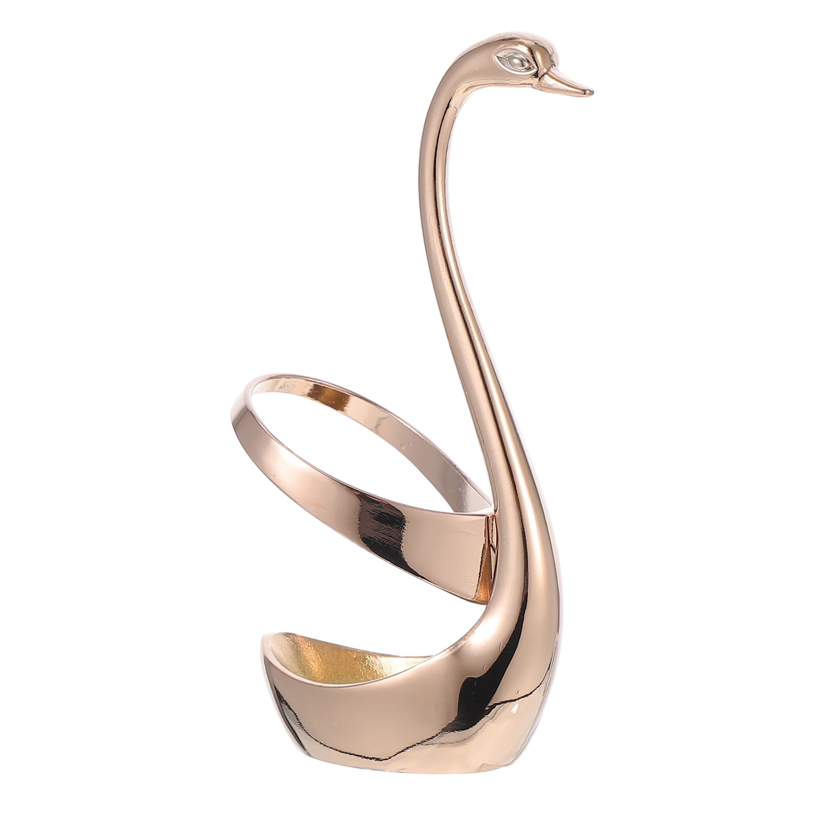 

Swan Base Fork Sign Dessert Holder Spoon Chopstick Silverware Golden Cutlery Spoons Coffee Serving Stainless Steel Anti Rust