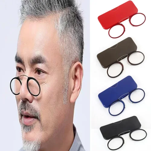 Imagen 2 del producto Gafas de lectura para presbicia con estuche, lentes ópticas, MINI Clip, puente nasal, graduadas, nuevas, 1,0 a 3,5