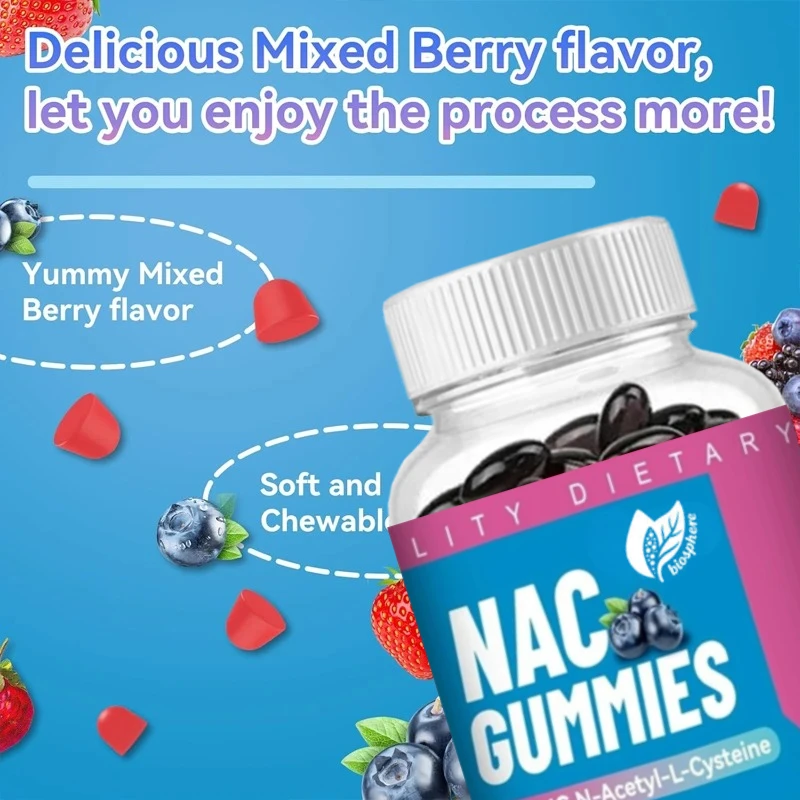 

Конфеты NAC 800 мг, N-ацетилистническая добавка, иммунитетная система и антиоксидант, без ГМО, без глютена, вегетарианская - 60 капсул