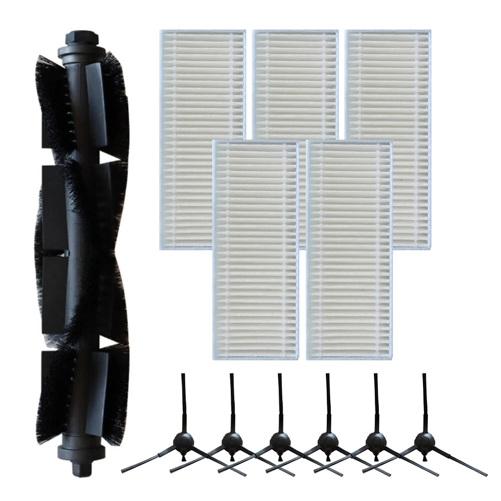 Main Brush and Side Brush Set for XPlorer S135 S140+ Robot Vacuum Includes Essential Filters for Improved Cleaning Performance