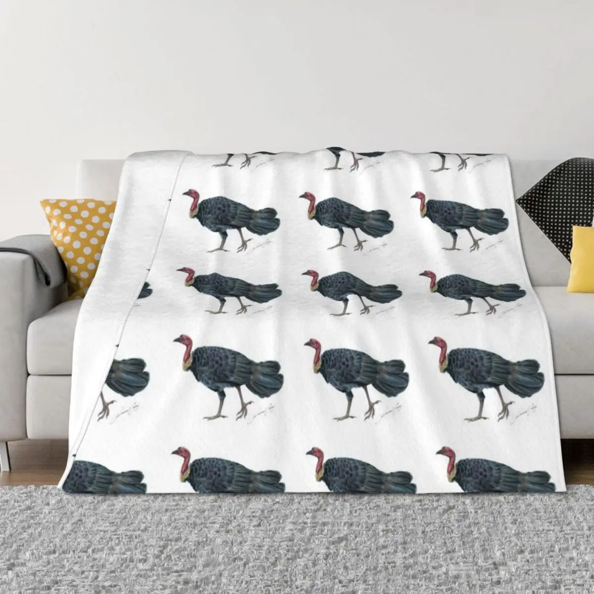 

Brush Turkey Bush Turkey Noosa Bird - with artists signature Throw Blanket valentine gift ideas Moving Decoratives Blankets