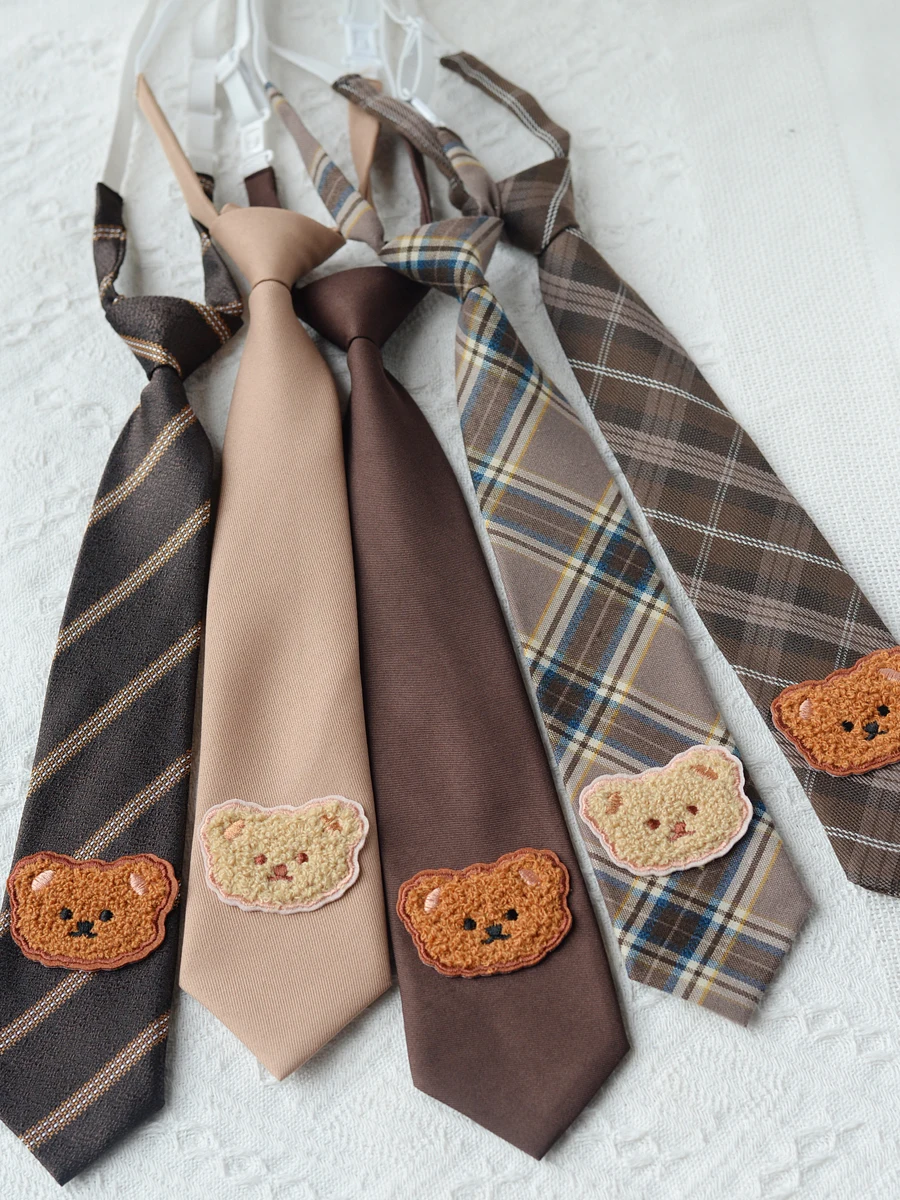 camisa-jk-feminina-xadrez-curta-sem-laco-estilo-escolar-fofo-com-laco-de-urso-artesanal-estilo-coreano-doce-e-artistico-l