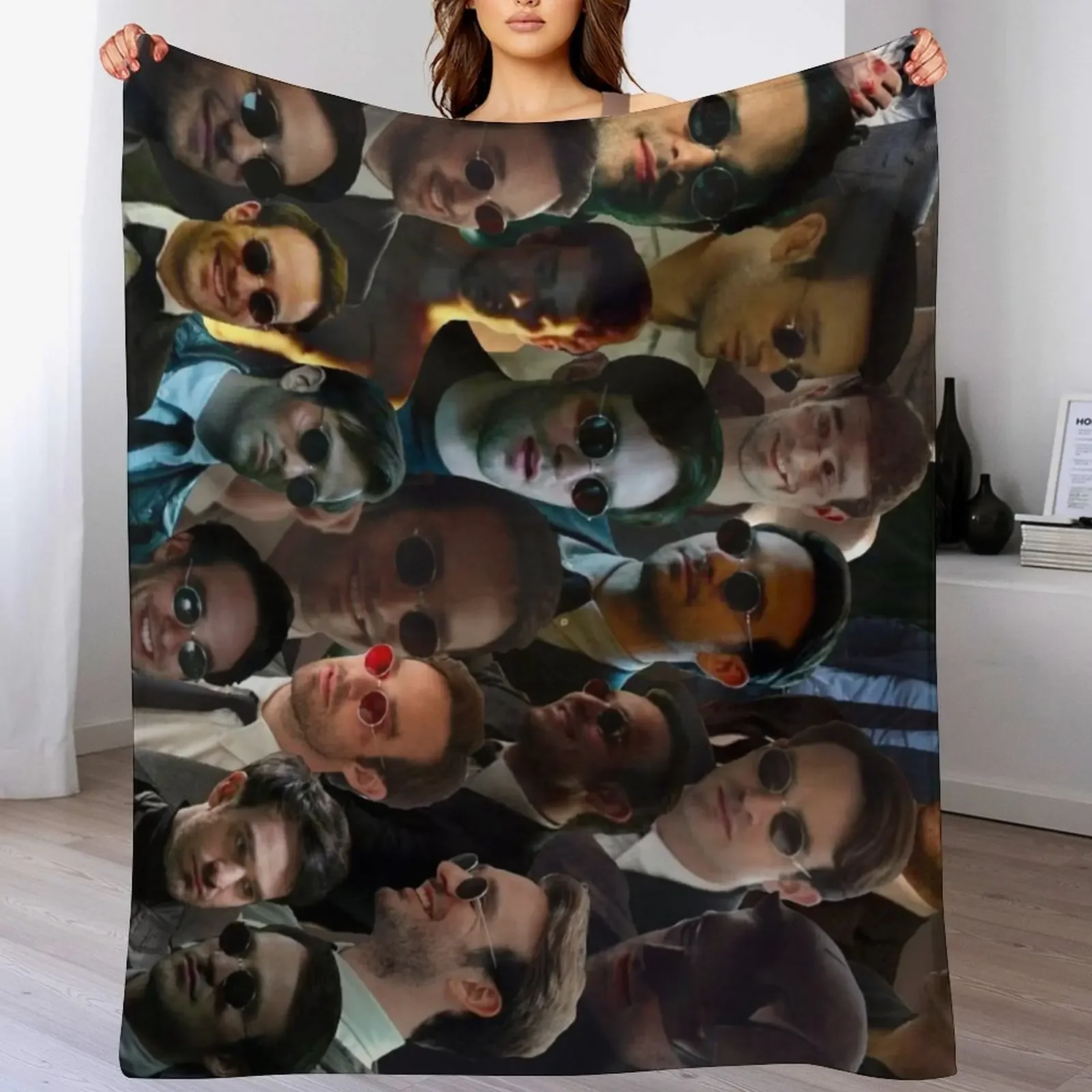 

Devil Dare Photo Collage Throw Blanket Soft Breathable Blanket for Night Sleeping