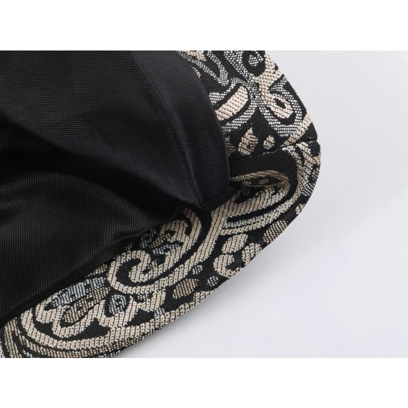2026 Winter Damen Vintage Jacquard-Mantel Langarm Doppelreihiger Langer Mantel Elegante Lässige Oberbekleidung für Damen – Detail 10