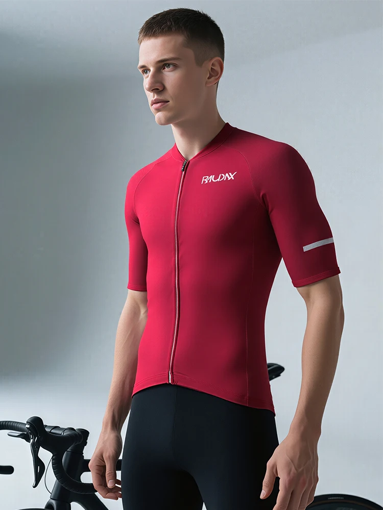 AliExpress RAUDAX Men's Short Sleeve Cycling Jersey Set with Bib Shorts MTB Bike Clothing High Quality Ropa Ciclismo Bicycle Uniform