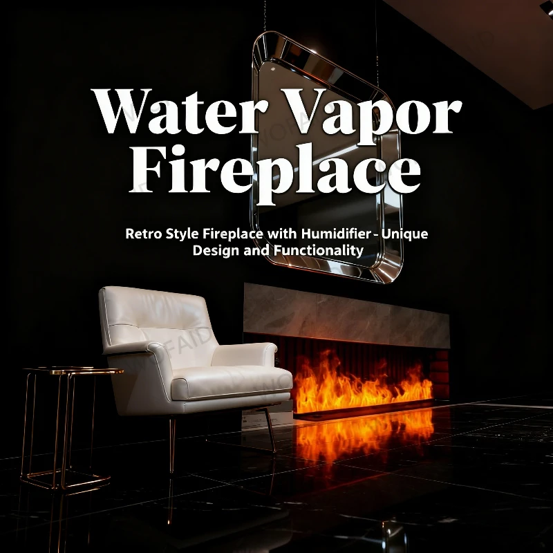 2025 New 3D Atomized Fireplace-Embedded Simulated Flame Decor with Humidifier Economical Mist Fireplace - Low Power Consumption