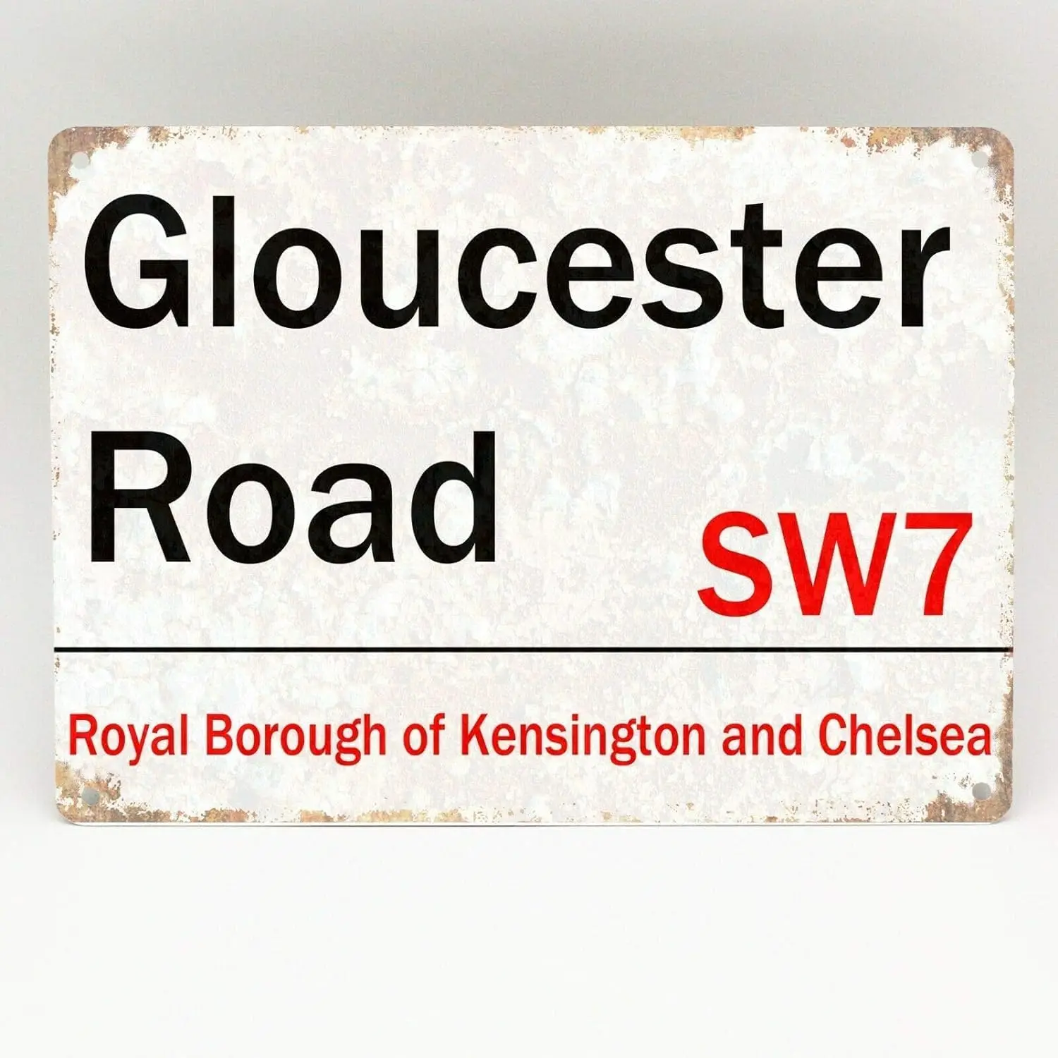 Gloucester Road Metal Sign London Street Road Aluminium Retro Wall Door Plaque Outdoor Decoration Plaque 8X12 inch sign