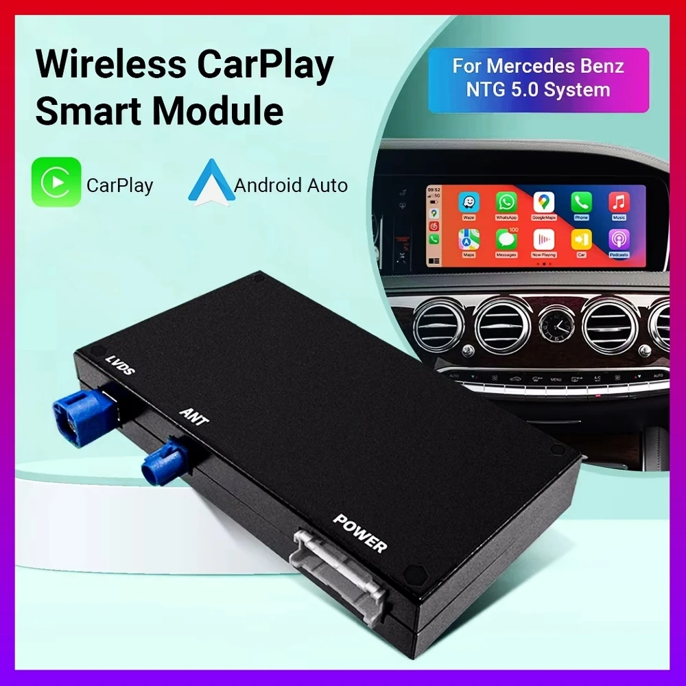 Wireless Carplay Upgrade Suitable For Mercedes Benz C Class GLC W205 V Class W447 NTG5.0 Becker Module Android Auto Navigation