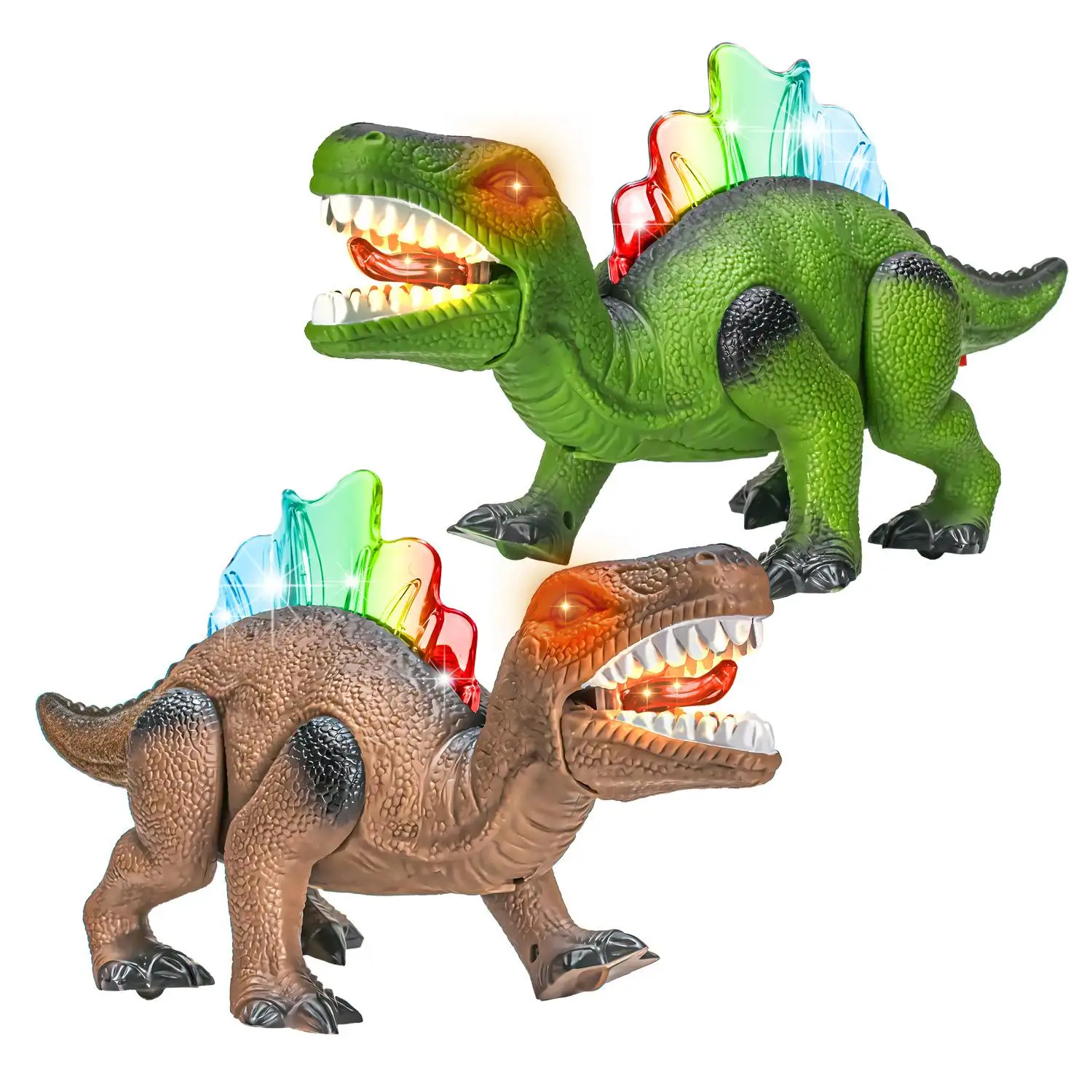 Brinquedo de Dinossauro Elétrico, Dinossauro Realista com Som de Rugido, Movimento de Caminhada e Luzes LED, Brinquedo Educativo e Divertido para Crianças
