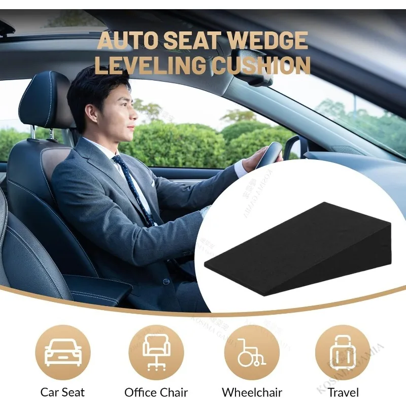 Car Seat Leveling Pad Memory Foam Car Seat Cushion Fatigue Relief Car Rear Seat Booster Cushion Increase Height Pad Flattening