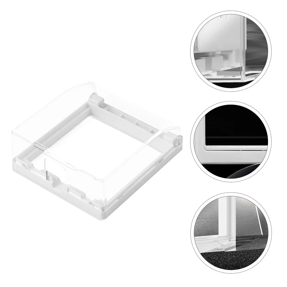 

Waterproof Socket Transparent Dustproof Flame Retardant Electrical Case 90 Degree Flipped Outlet Box For Bathroom Kitchen Hotel