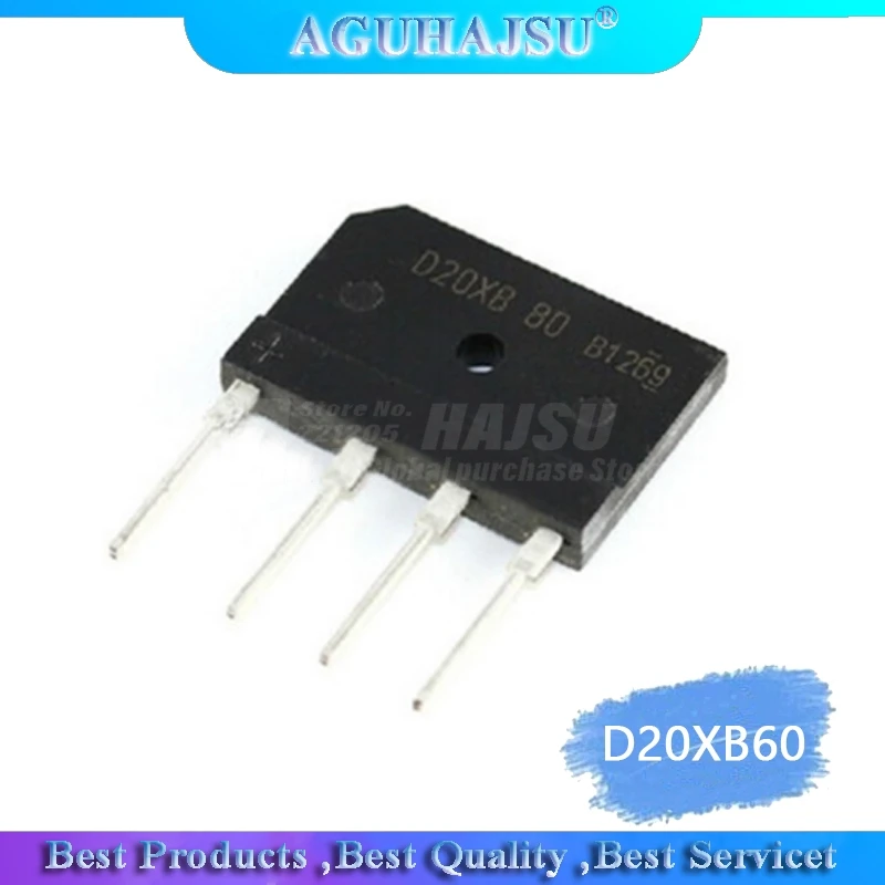 5Pcs D20XB60 D20SB60 D20XB80 D20SB80 DIP-4 25A 600V/800V Bridge Rectifiers