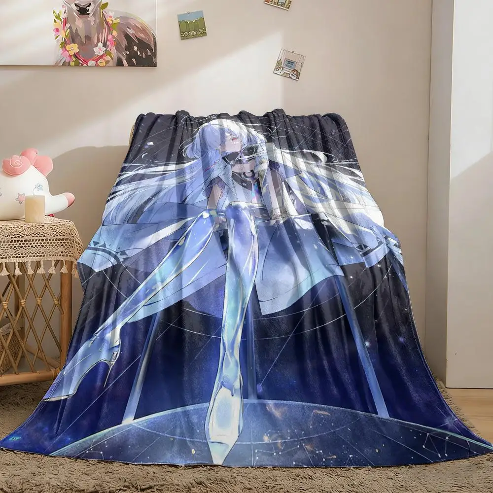 Wuthering Waves Mornye Throw Flannel Throw Blanket Soft Lightweight Blanket for Sofa Couch Bed Office Naps Travel Home