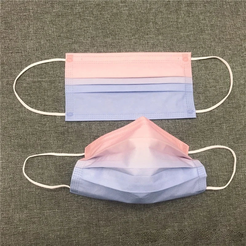 قناع متدرج اللون يمكن التخلص منه 3 طبقات قناع غير منسوج قناع نوير آمن للكبار مضاد للغبار قناع فم Mascarillas شحن سريع #4
