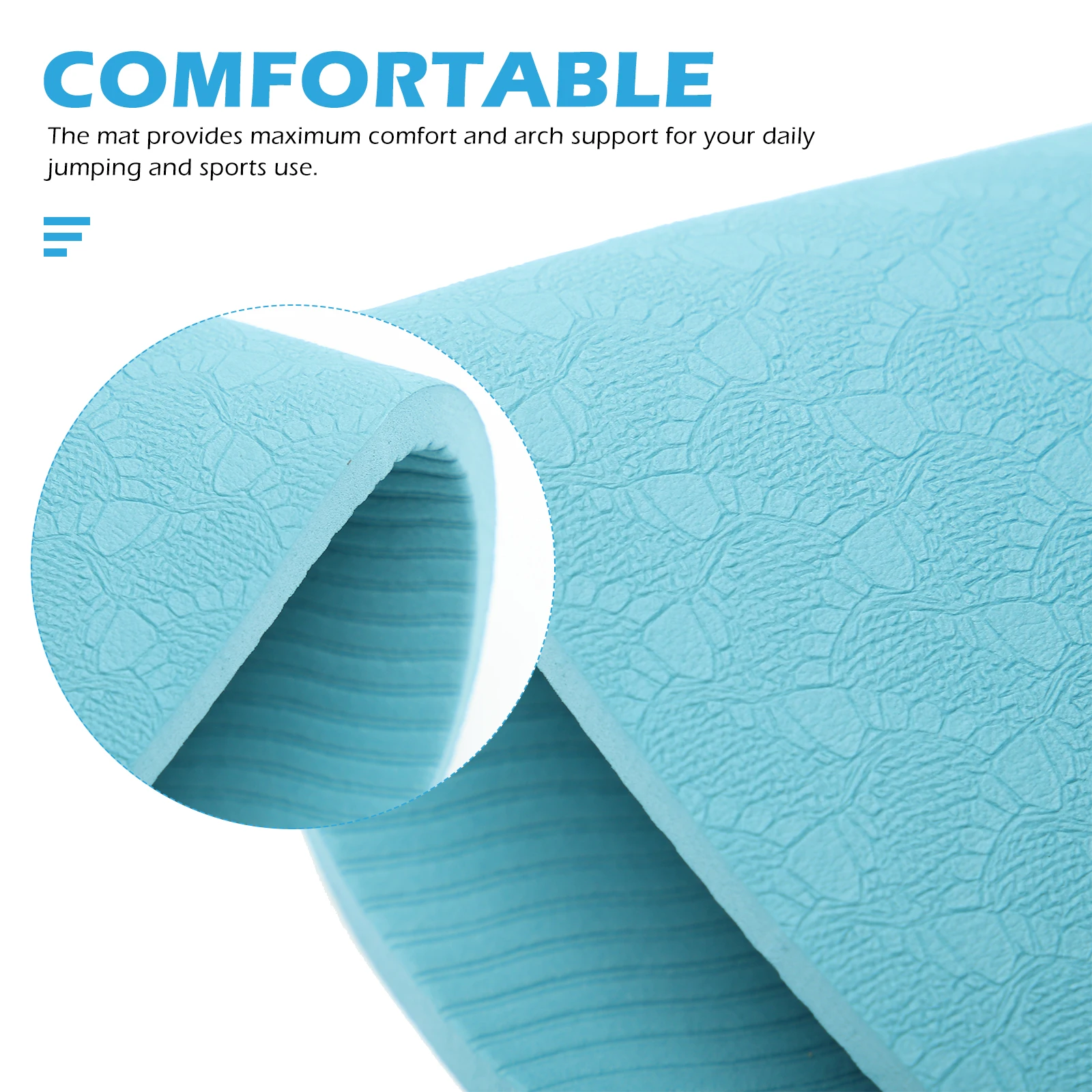 

1pc Non-Slip Jump Rope Mat Indoor Premium Tpe Fitness Floor Pad For Yoga Pilates Workout Shockproof Exercise Mat