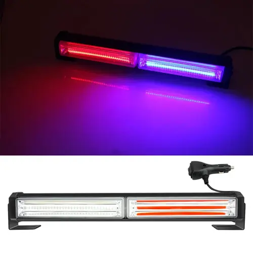 Barra de Flash WINDOWS, barra de luz LED estroboscópica COB, lámpara de bombero de policía, barra de luces de advertencia de emergencia intermitente para coche y camión, amarillo, rojo y azul