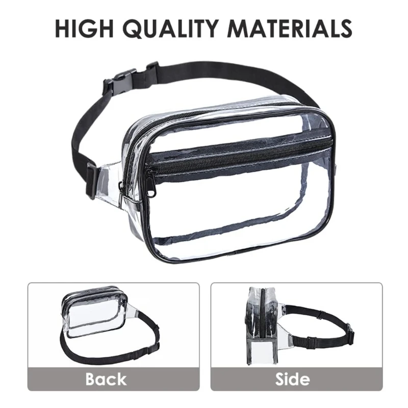 Clear Travel Bag for Women Sling Chest Fashion Waist Belt Pack Bags Crossbody Pouches Money Shoulder Purse