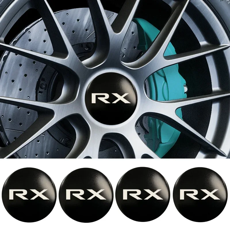 4pcs 56/60/65mm Car Wheel Rims Center Hubcaps Stickers Exterior for RX RX200t Rx300 RX350