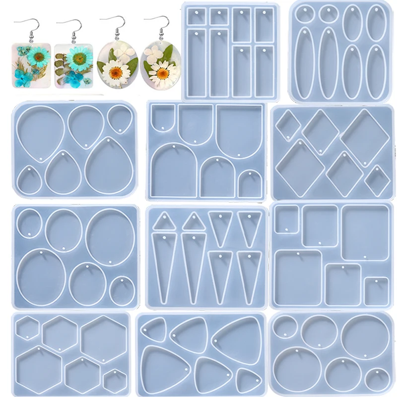 Get Geometric Earring Pendant Silicone Mold For DIY Resin Jewelry – Only .61!