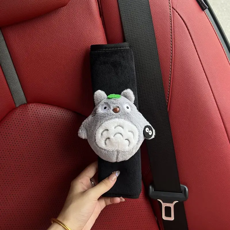 Kawaii My Neighbor Totoro Cartoon Car Seat Belt Shoulder Pad, Soft Comfortable Safety Belt Cover Vehicle Interior Accessory