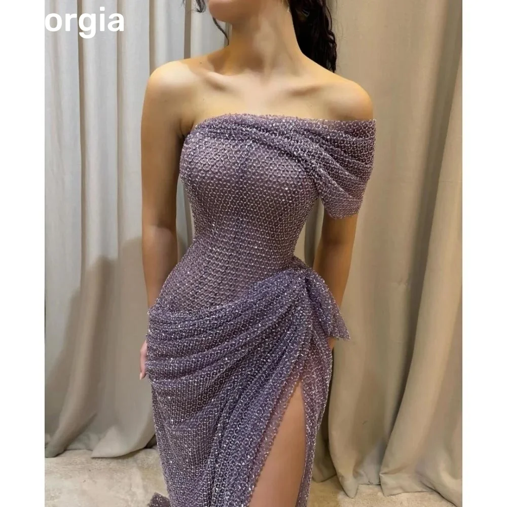 Robe De soirée De luxe, personnalisée, sans bretelles, longueur au sol, ligne a, fermeture éclair, robe De soirée De mariage, à volants, sans manches