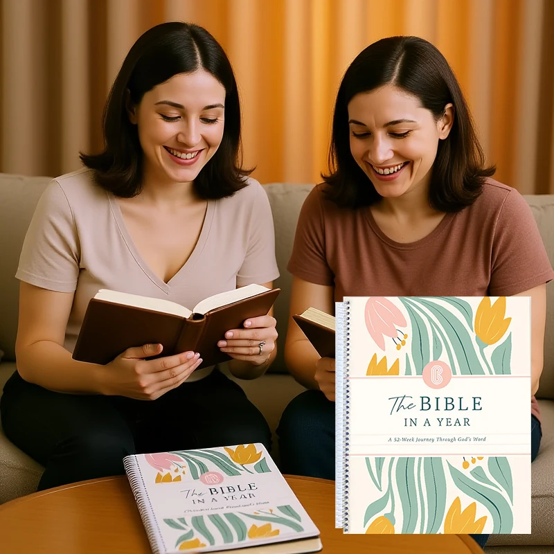 NEW Women's Bible Study Plan The Bible In A Year: A 52-Week Study Through Gods Word - Spiral Bible Study Guide 52-Week
